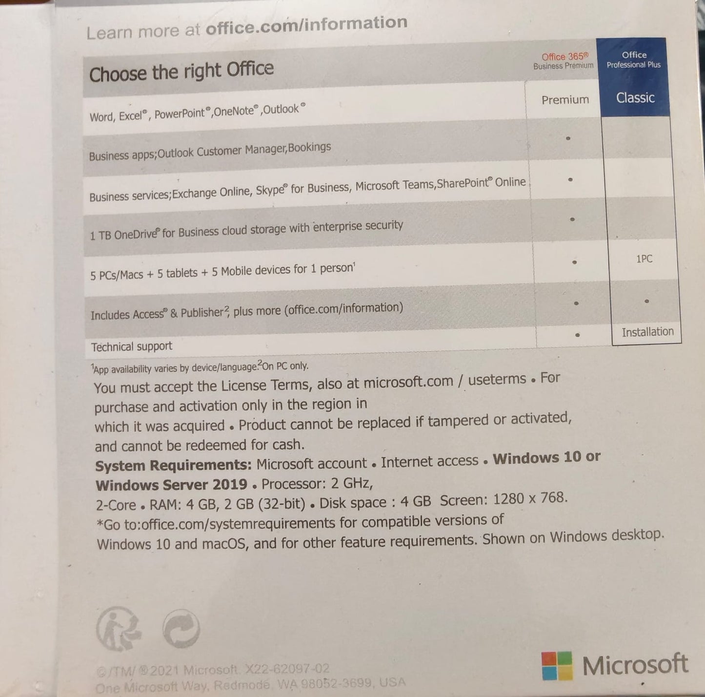 Microsoft Office 2021 Box Pack – Lifetime License for Windows