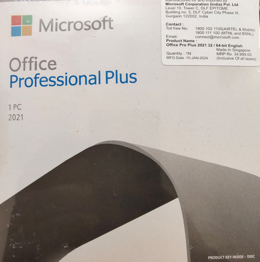 Microsoft Office 2021 Box Pack – Lifetime License for Windows